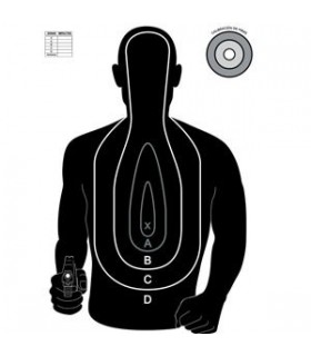 Blanco de tiro policial, defensivo y sniper. Silueta 50x70cm. 50 Unidades