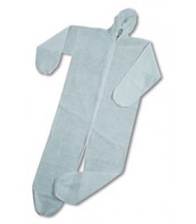 Buzo polipropileno con cremallera + capucha