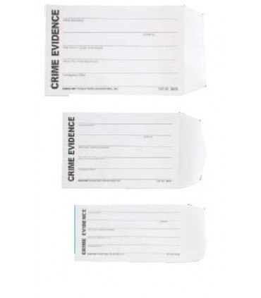 15,2x22,9cm White Evidence Envelopes (100 Uds)