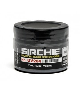 Invisible skin, clothing or object marking powders c. shiny black