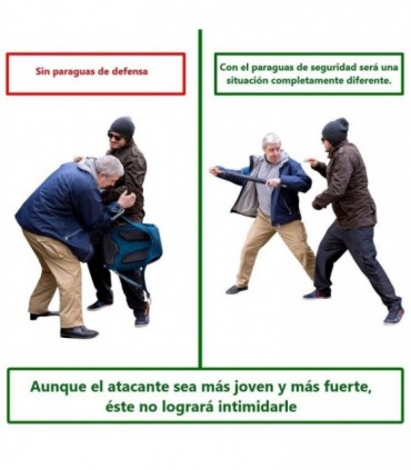 Paraguas de defensa UMBRELLA COMBAT COLOR NEGRO