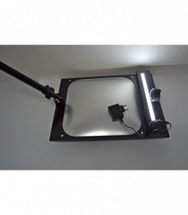 CONVEX TROLLEY INSPECTION MIRROR with INTEGRATED LIGHT