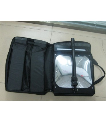 CONVEX TROLLEY INSPECTION MIRROR with INTEGRATED LIGHT