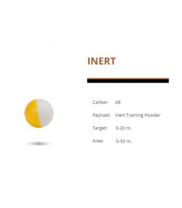 BOLA del CALIBRE 0.68 con CARGA INERTE de ENTRENAMIENTO - 100 Uds.