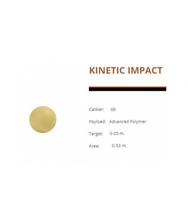 RUBBER IMPACT ROUNDS CAL. 0.68 - 100 Uts