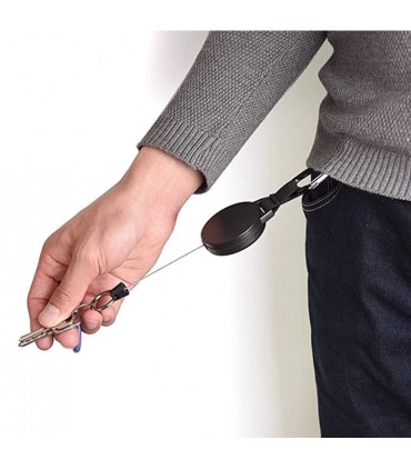RETRACTABLE KEYCHAIN with STEEL CABLE for accessories