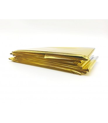 Manta isotérmica PLATEADA/DORADA de 160X210cm