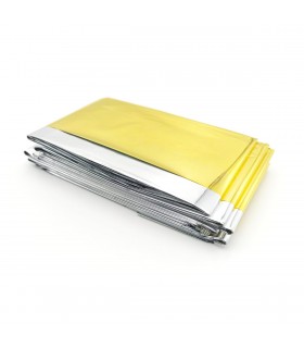 Manta isotérmica PLATEADA/DORADA de 160X210cm