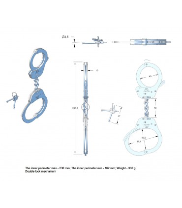 GRILLETE de CADENA SOBRE-DIMENSIONADO INOX.
