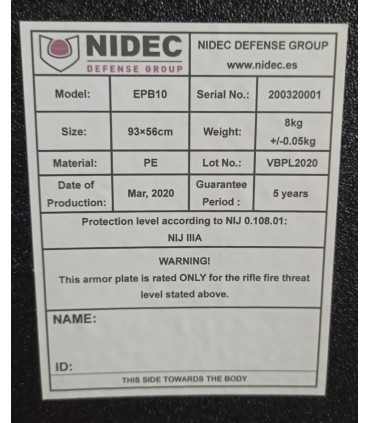 SWAT Ballistic Shield 930x560mm NIJ IIIA with window + LED lighting