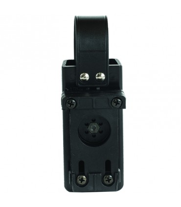 Polymer rotary magazine holster with retention