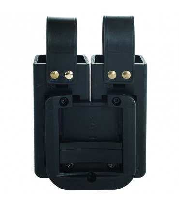 Double polymer magazine holster with retention
