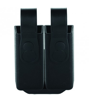 Double polymer magazine holster with retention