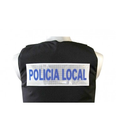 Reflective rear sign 29x10cm with Velcro for vests