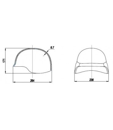 MICH TACTICAL Ballistic Helmet NIJ IIIA+V50 700 m/s (1,45 Kg)
