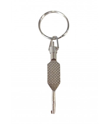 LLAVE UNIVERSAL para GRILLETES con anilla rotatoria. Color plata.