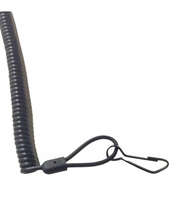 Kevlar coiled cable for handgun attachment