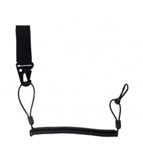 Kevlar coiled cable for handgun attachment