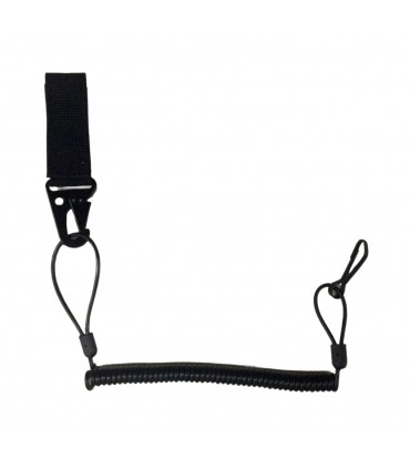 Kevlar coiled cable for handgun attachment