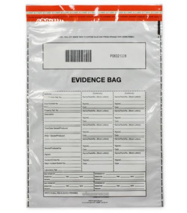 Bolsa plástico grande. Seriada + autosellado para evidencias 31x41,5cm ( 100 unidades )