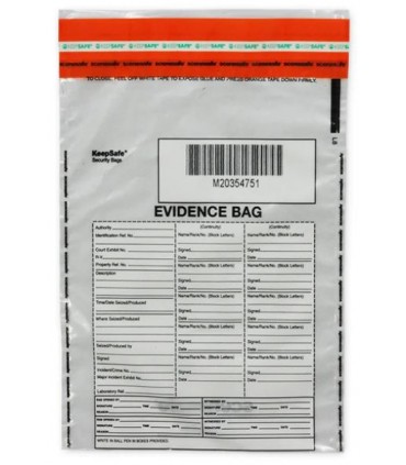 Pre-printed small plastic bag + self-sealing evidence 19x26cm