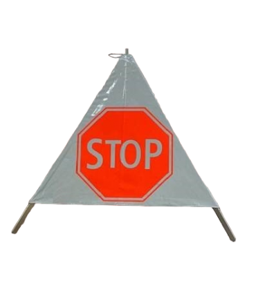FOLDABLE TRIANGLULAR TRAFFIC SIGNAL. COMO CONTROL POLICIAL