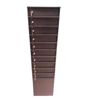 Police safe box for 10 handguns with individual key