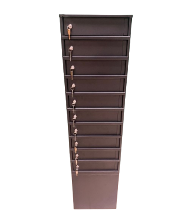 Armero policial de columna para 10 ARMAS Cortas +llave + zócalo.