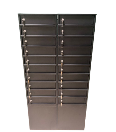 Armero policial de columna para 10 ARMAS Cortas +llave + zócalo.