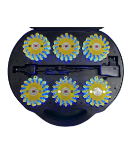 Synchronizable LED Road Flares - Rechargeable Case Pack of 6