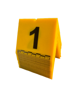 Bipodes numerados 1-20 para identificación de evidencias.