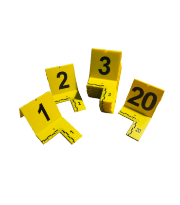 Numbered Bipods 1-20 w/ double metric scale for Photographic Evidence