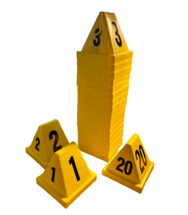 Numbered Cones 1-20 for Photographic Identification of Evidence