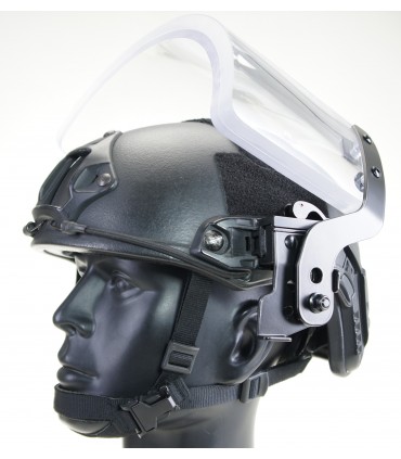 Ballistic Face Shield NIJ IIIA for helmets with rails ACH
