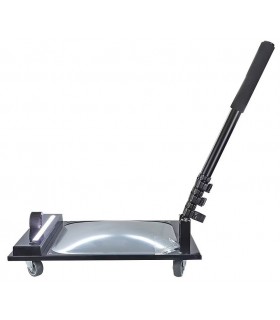 CONVEX TROLLEY INSPECTION MIRROR with INTEGRATED LIGHT