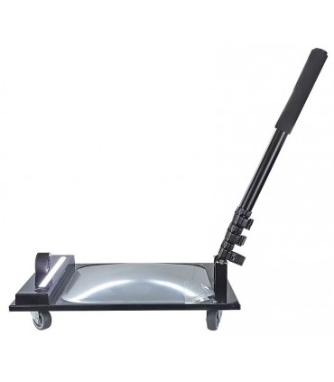 CONVEX TROLLEY INSPECTION MIRROR with INTEGRATED LIGHT