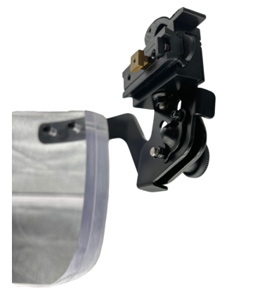 Ballistic Face Shield NIJ IIIA for helmets with rails ACH