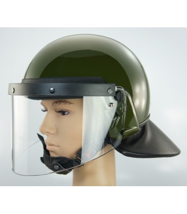 CASCO ANTI-DISTURBIOS con SOPORTES LATERALES para MASCARA ANTIGÁS