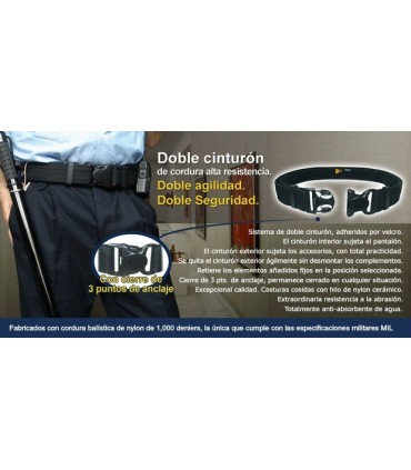 CINTURÓN INTERIOR de Nylon con VELCRO macho para CCN35