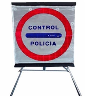 Trípode plegable para señales de tráfico