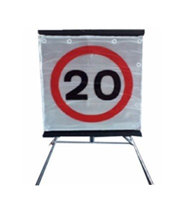 Trípode plegable para señales de tráfico