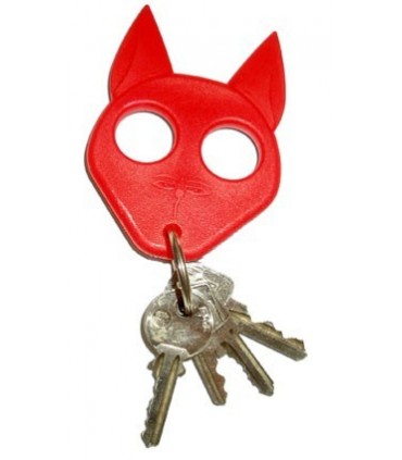 Key ring CATKEY for self defense. Red color