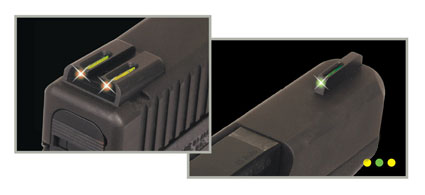 Miras tritio fibra óptica noche/día, TRUGLO Glock 17-19-26